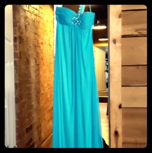 Aqua full length dress